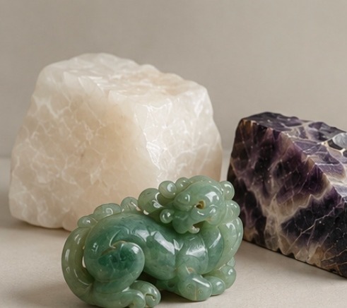 Illustrative image of carved stone objects